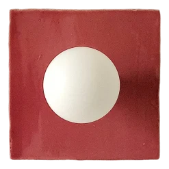 Applique murale carré en aluminium et carreaux de céramique rose 20cm Globe Tile - Carré Coco