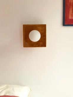 Applique murale carré en carreaux de céramique miel 20cm Globe Tile - Carré Coco