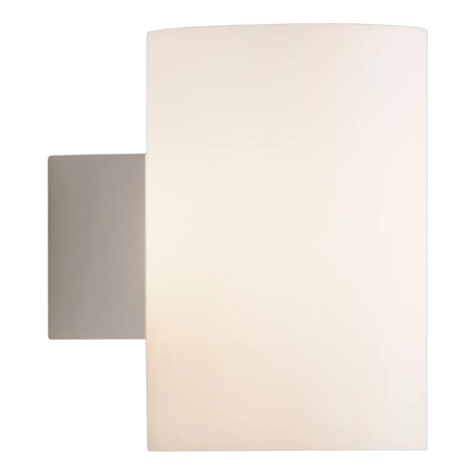 Applique murale de salle de bain en métal blanc et verre opale 16x18x12cm Evoke - Herstal
