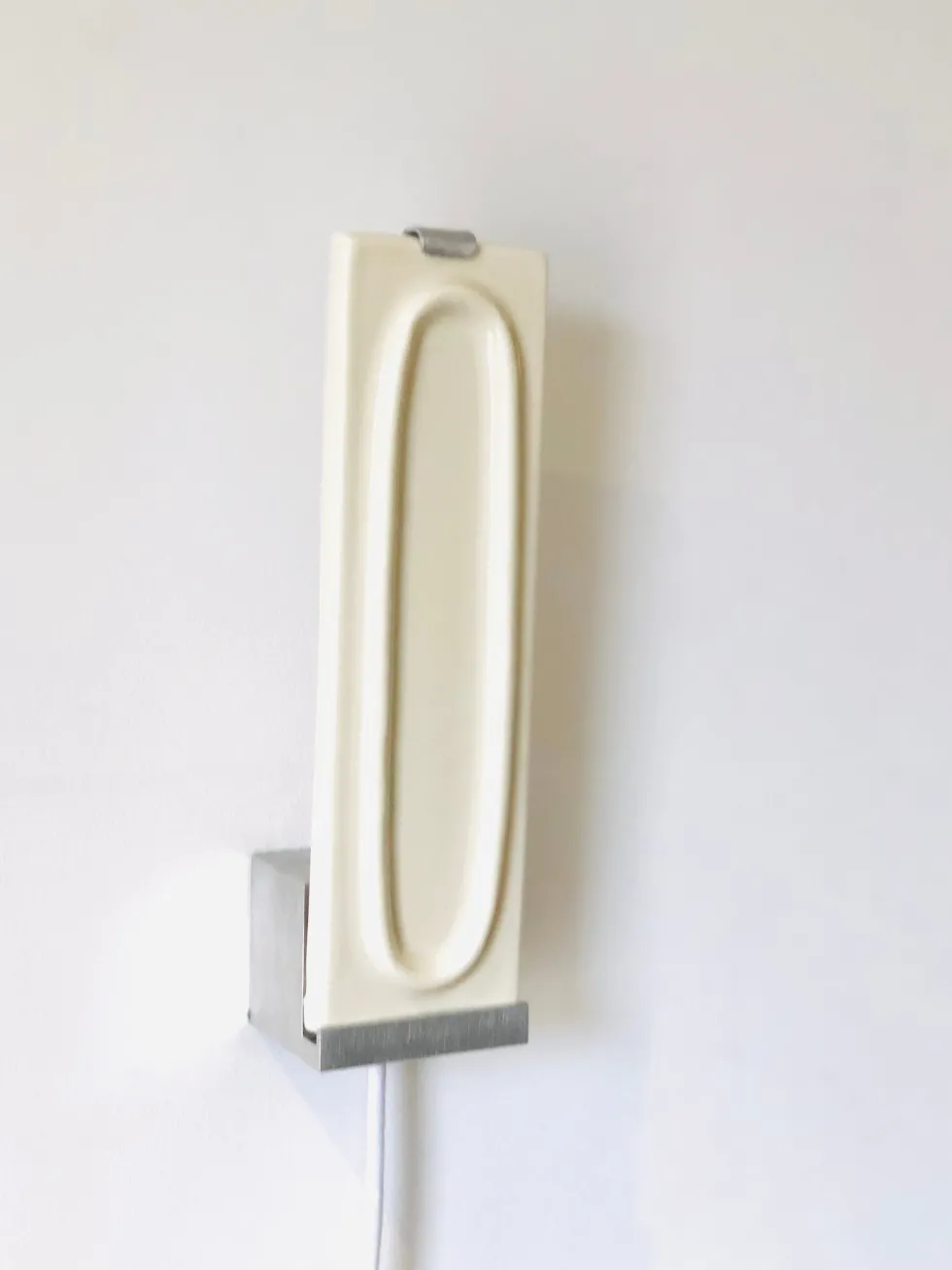 Applique murale en aluminium et carreaux de céramique branco 28cm Arty - Carré Coco