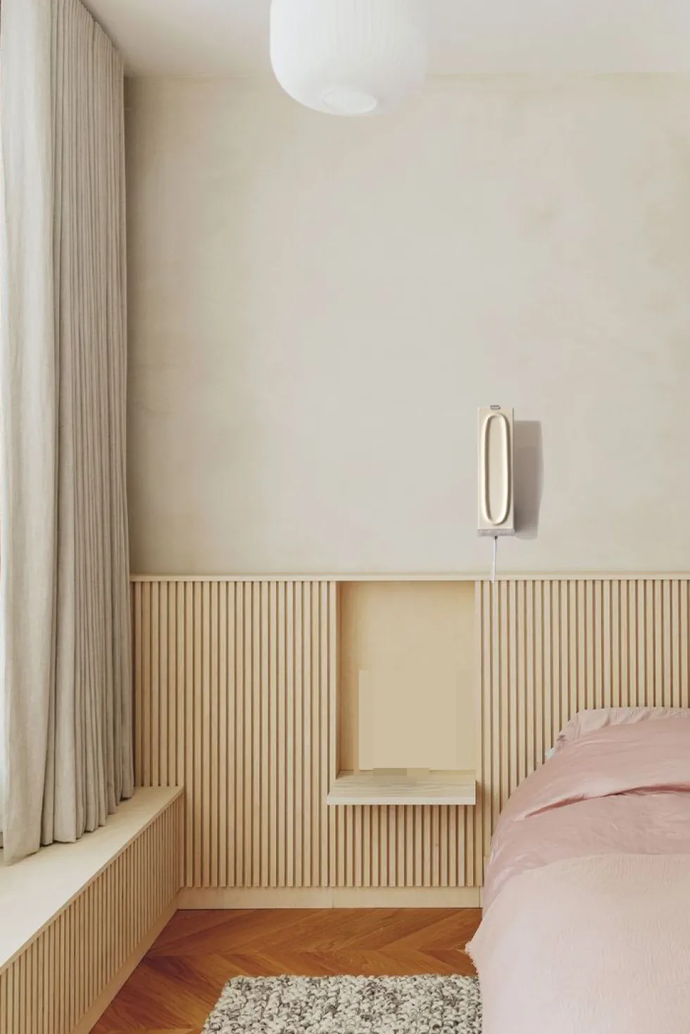 Applique murale en aluminium et carreaux de céramique branco 28cm Arty - Carré Coco