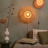 Applique murale en bambou et abat-jour naturel 35x15cm Barbados - Good & Mojo