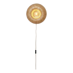 Applique murale en bambou et abat-jour naturel 35x15cm Barbados - Good & Mojo