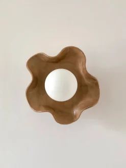 Applique murale en céramique chocolat et bois 20x11x27cm Jelly - Carré Coco