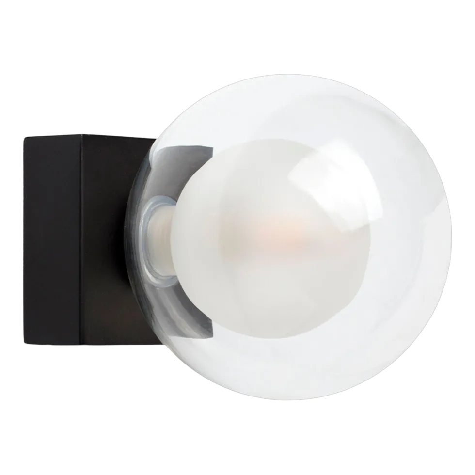 Applique murale en verre noir 11,5 cm Perla - Faro Barcelona