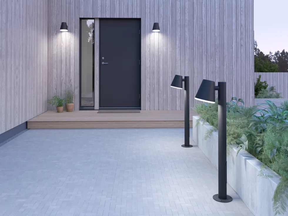 Applique murale extérieur en métal noir 25,5cm Mist - Belid