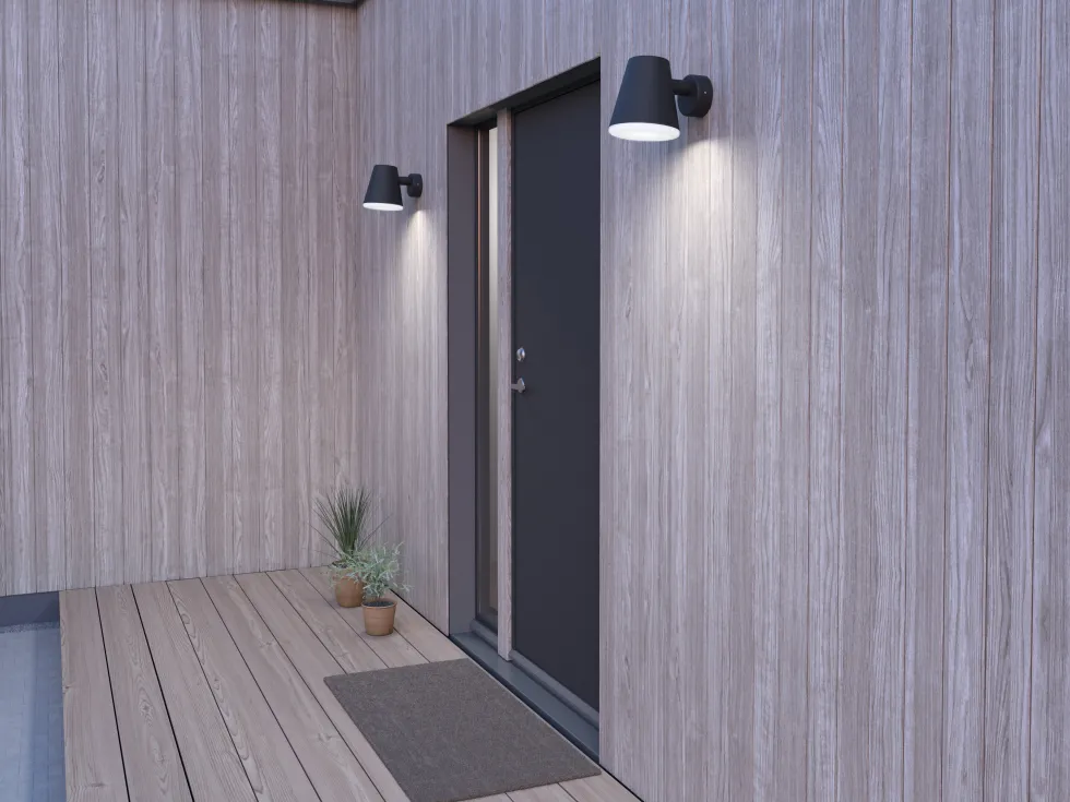 Applique murale extérieur en métal noir 25,5cm Mist - Belid
