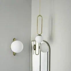 Applique pour salle de bain dorée S Cime IP44 - ENOstudio