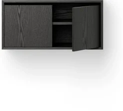 Armoire basse avec portes en frêne noir 38,4cm - New Works