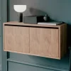 Armoire basse avec portes en noyer 38,4cm - New Works