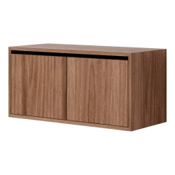 Armoire basse avec portes en noyer 38,4cm - New Works
