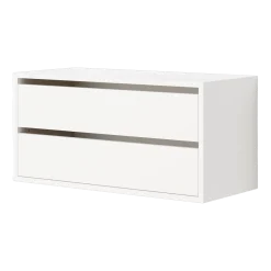 Armoire basse avec tiroirs en bois blanc 38,4cm - New Works