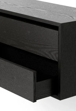Armoire basse avec tiroirs en frêne noir 38,4cm - New Works