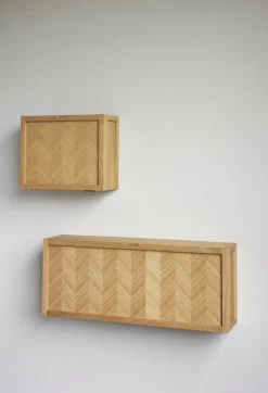 Armoire à chaussures en épi, grand modèle, naturel Hübsch