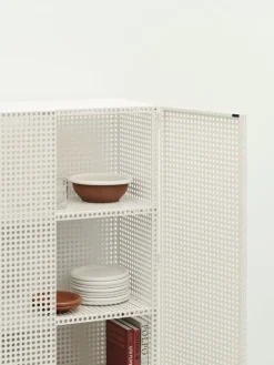 Armoire en acier perforé blanc cassé 89x40x146,5cm - HAY