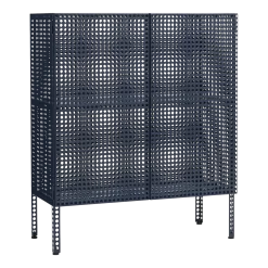 Armoire en acier perforé bleu 89x40x106,5cm - HAY