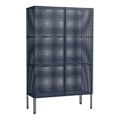 Armoire en acier perforé bleu 89x40x146,5cm - HAY
