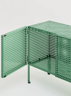 Armoire en acier perforé vert 89x40x66,5cm - HAY