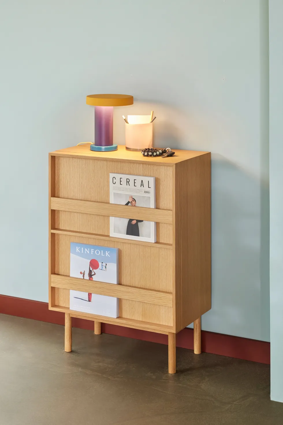 Armoire en bois de chêne naturel 48x34x90cm Forma - Hübsch