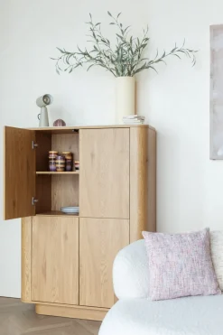 Armoire en bois de chêne 100x40x140cm Oréa - The Cool Republic