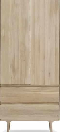 Armoire en chêne blanchi huilé Fawn - Gazzda