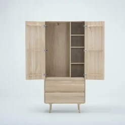 Armoire en chêne blanchi huilé Fawn - Gazzda