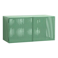 Armoire murale en acier perforé vert 89x40x45cm - HAY