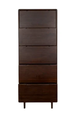 Armoire rectangulaire en bois d'hévéa 45x65x155cm Elroy - Dutchbone