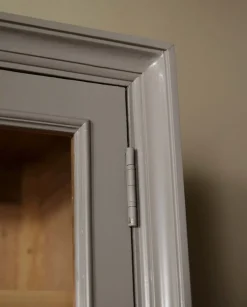 Armoire vitrine en bois gris 149x44x210cm Viva - Nordal