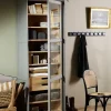 Armoire vitrine en bois gris 76x44x210cm Viva - Nordal