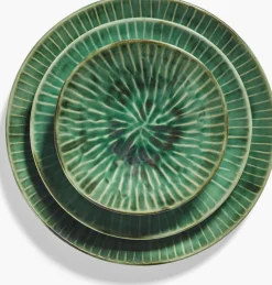 Assiette creuse en céramique vert 17x6cm Lanza - Serax