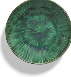 Assiette creuse en céramique vert 22x5cm Lanza - Serax