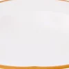 Assiette creuse en pierre de fer avec bordure ocre 22,8 cm - Bitossi Home