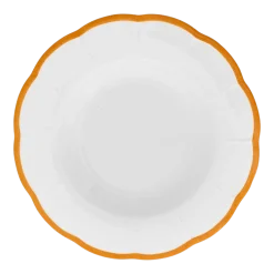 Assiette creuse en pierre de fer avec bordure ocre 22,8 cm - Bitossi Home
