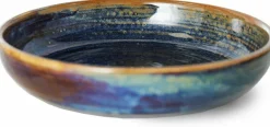 Assiette creuse L Bleu rustique - HKLIVING
