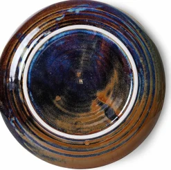 Assiette creuse L Bleu rustique - HKLIVING