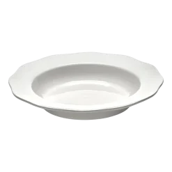 Assiette creuse à pâtes en porcelaine blanche 22cm Silhouette - Serax