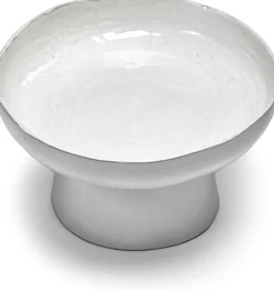 Assiette creuse sur pied en grès blanc cassé 31cm La Mère - Serax