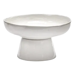 Assiette creuse sur pied en grès blanc cassé 31cm La Mère - Serax