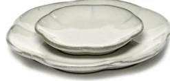 Assiette en grès côtelée blanche 9 cm Inku - Serax