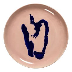Assiette M rose avec poivron bleu Feast - Serax