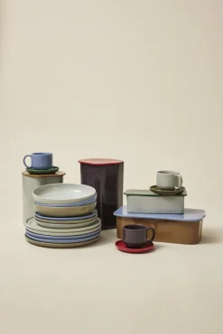 Assiette à pain en poudre de pierre marron 23 cm Amare - Hübsch