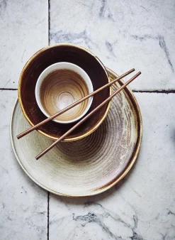 Assiette plate Rustic Cream/Brown - HKLIVING