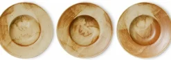 Assiette à pâtes Rustic Cream/Brown - HKLIVING