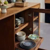 2 Assiettes à dessert rondes en grès bleu 17,5cm Vaisselle 70s - HKLiving