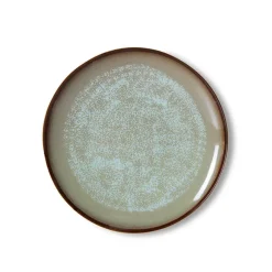 2 Assiettes à diner rondes en grès 27,5cm Vaisselle 70s - HKLiving