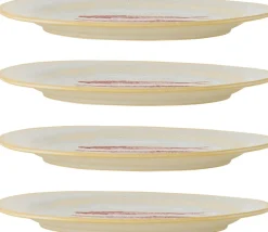 4 Assiettes en grès rouge 27x2cm Hadden - Bloomingville