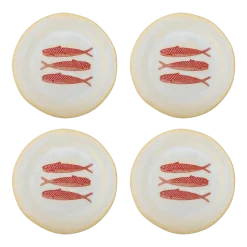 4 Assiettes en grès rouge 27x2cm Hadden - Bloomingville