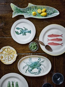 4 Assiettes en grès vert 27x2cm Hadden - Bloomingville