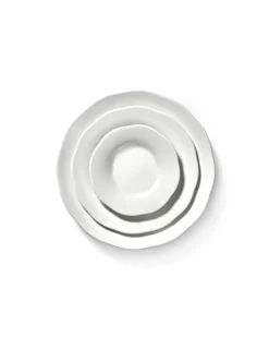 Assiette à soupe ronde en porcelaine blanche 18,5x3,6cm Silhouette - Serax